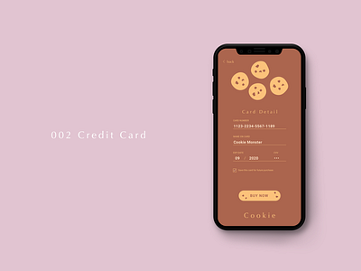 Daily UI 002 Credit card checkout app cookie credit card daily ui 002 design ui