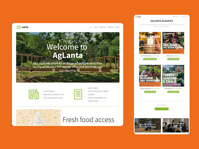 Urban Agriculture website graphic design squarespace web design