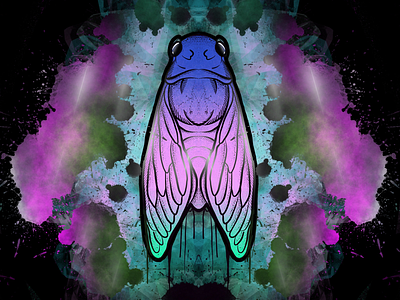 Galaxy Moth art bold lines cold colour design digital galaxy line work tattoo