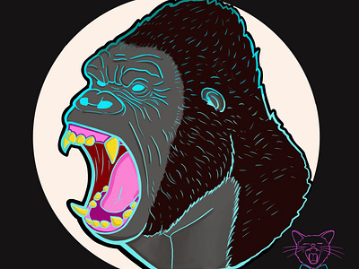 Gorilla Gorilla animal backpack black branding digital gorilla graphic design illustration sticker tattoo vector