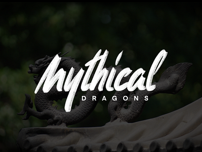 Mythical Dragons branding design elegant handlettering illustration lettering logo logo design logo idea logo inspirations simple typography