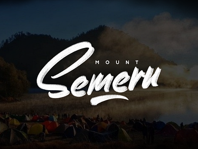 Mount Semeru. Hand Lettering brand design brand identity branding design elegant lettering logo logo idea logo inspiration logo inspirations logotype simple typography