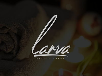 Larva Beauty Salon. Logo Design Concept adobe ilustrator brand brand identity brand identity design branding coreldraw design elegant handlettering lettering lettering art lettering logo logo logo idea logo inspiration logo inspirations logom logotype simple typography