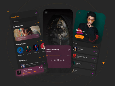 Music App Concept Mobile app design mobile music app music player ui