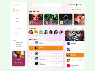 Music App Concept Web app design interfacedesign minimal music app music player ui ux web web design webapp website