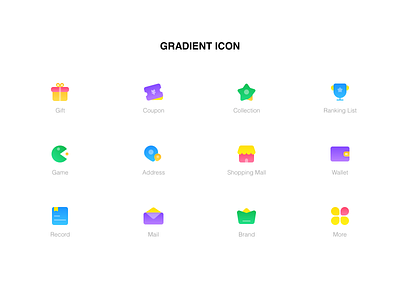 Gradient Icon ui 品牌 商标 图标 布尔运算 背景 设计