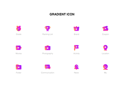 Gradient Icon ui 品牌 图标 布尔运算 设计