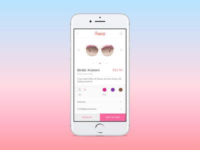 Daily UI 012: E-commerce Single Item accessories daily 100 challenge dailyui dailyui 012 ecommerce mobile retail shopping sketch sketch app sunglasses ui