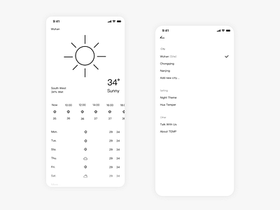 Simple style weather app