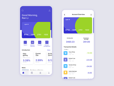 Bank service App app bank design ui 应用 设计
