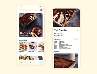 Cook meal APP app design food ui 应用