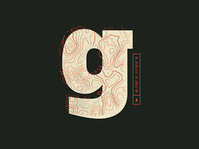 36 Days of Type — G 36days 36daysoftype branding design glacier national park texture topographic tourism type typography