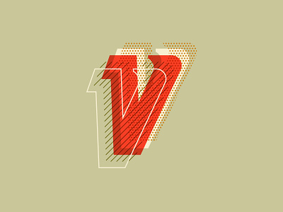36 Days of Type — V 36days 36daysoftype branding design halftone letter offset type typography