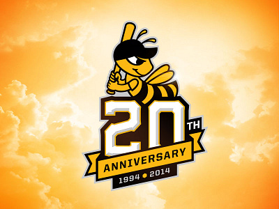 Salt Lake Bees - 20th Anniversary Logo anniversary baseball bee logo salt lake bees sports