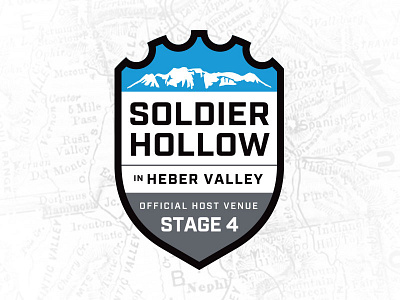 2015 Tour of Utah - Stage 4 Host Venue Logo bike crest logo mountains shield tour of utah utah