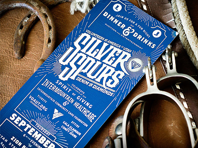 Silver Spurs Gala - Volunteers of America Utah america boot cowboy foil invitation invite metallic spur spurs utah volunteer western