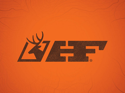 Huntin' Fool - Monogram antlers deer hunting logo monogram orange outdoors