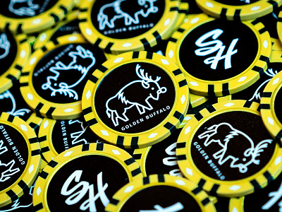 SAX: Golden Buffalo – Poker Chips american bison buffalo casino chip indian native poker poker chip