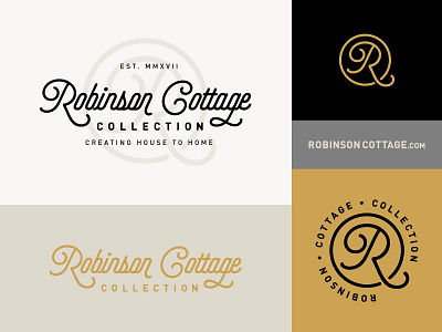 Robinson Cottage — Brand Identity craft homemade logo monogram playful script