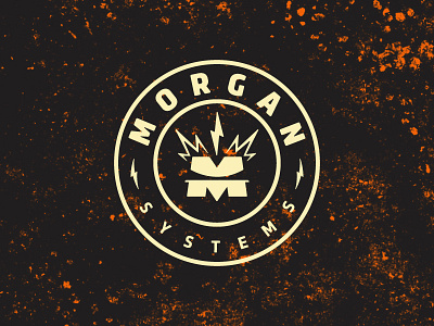 Morgan Systems — Logo (crest) lightning logo m radio spark texture