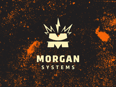 Morgan Systems — Logo (lockup) lightning logo m radio spark texture