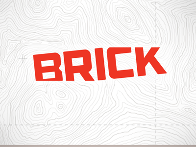 BRICK - Logo Concept concept grey logo red student student project topography