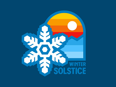 Winter Solstice - badge badge snowflake winter