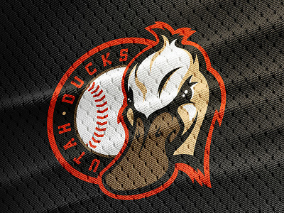 Utah Ducks Baseball — Logo Crest baseball duck jersey logo orange sports logo utah