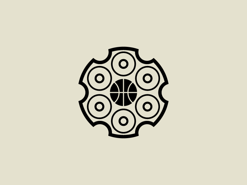 Basketball Revolver — Icon bullet gun basketball six shooter pistol revolver nba