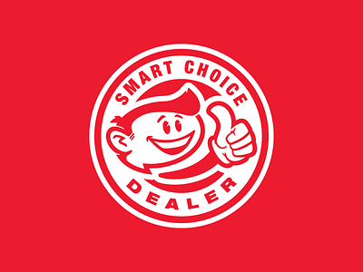 Smart Choice Dealer — Badge badge choice crest dealer smart speech bubble thumbs up