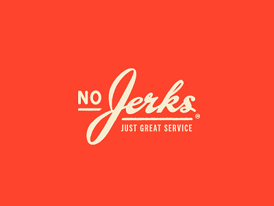 No Jerks branding brushscript hand lettering lettering script type typography