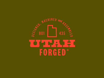 Utah Forged 801 branding forged hand lettering lettering type typography utah