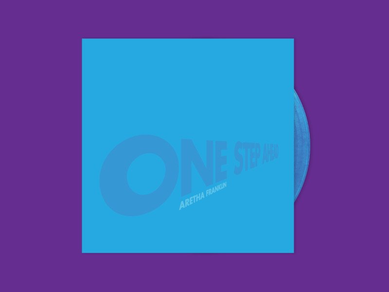 One Step Ahead blue purple aretha franklin vinyl album art
