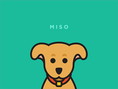 Miso dog illustration miso vector