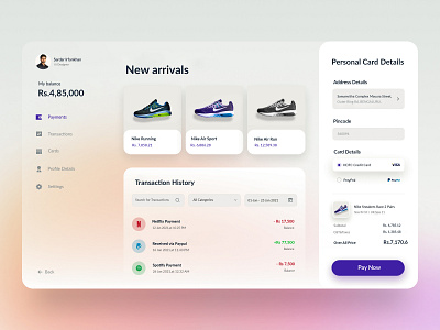 Banking credit account details - Information UI UX Page by Sardar Irfan ...
