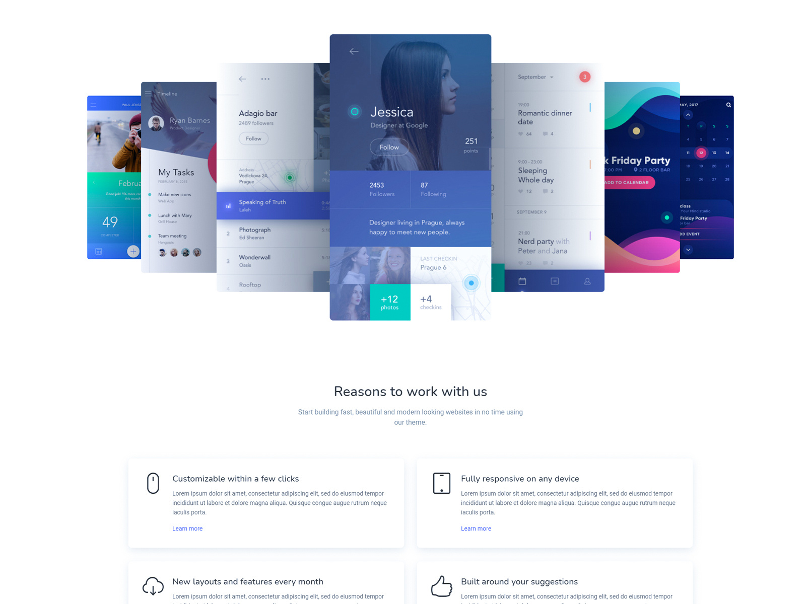 Template Theme UI by Sardar Irfan Khan on Dribbble
