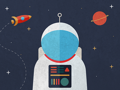 Astronaut astronaut illustration space spaceship stars