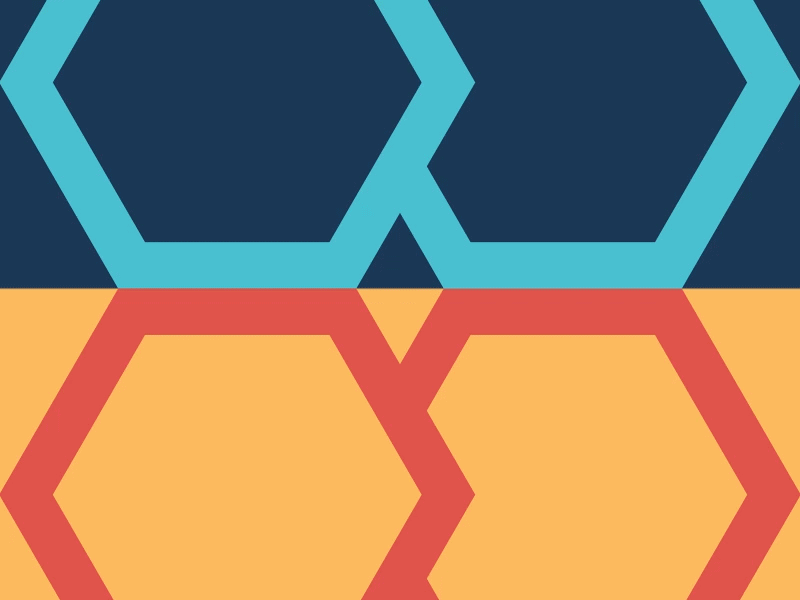 9 Squares abstract animation gif hexagons loop motion graphics