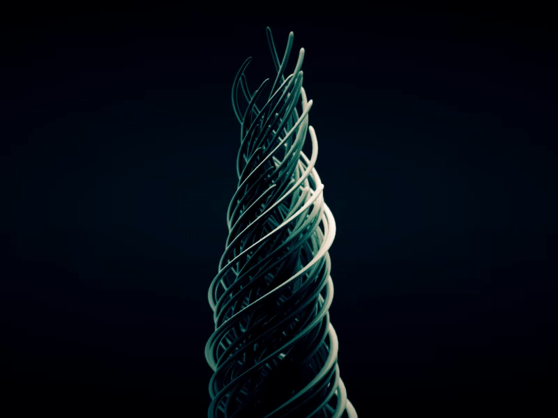 Organic Drill. 3d after effects animation c4d design drill gif loop motion ogranic