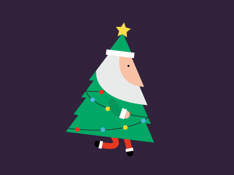 Sneaky Santa after effects animation christmas cycle design gif graphics illustration loop motion santa walk