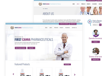 FirstCanna Pharma design ui