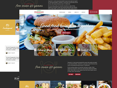Dinner Website design ux