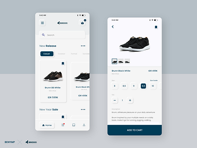 Exploration UI #002 - Brodo Shoes Store - Neomorphism Style