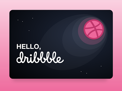 Hello Dribbble! adobexd card color design dribbble hellodribbble modal pink shot