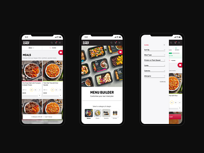 Menu Builder — My Muscle Chef digital graphic design mobile ui ux web