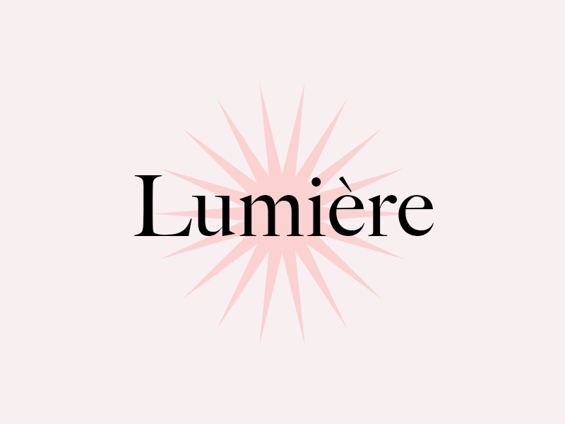 Lumiére Logo animation branding design digital graphic design graphic art icon illustration logo typography