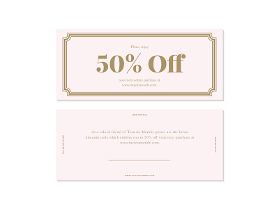 Tutu Du Monde Gift Voucher branding design digital graphic design graphic art typography