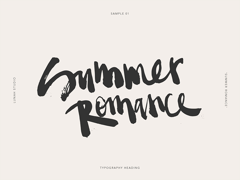 Summer Romance Calligraphy animation branding calligraphy design digital graphic design graphic art illustration logo minimal typography website
