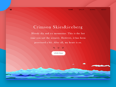 Crimson Skies&iceberg ui 向量 插图