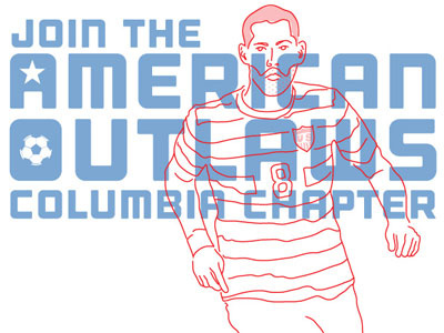 Be an Outlaw american outlaws columbia football join line drawing outlaw soccer south carolina us soccer usa usmnt uswnt